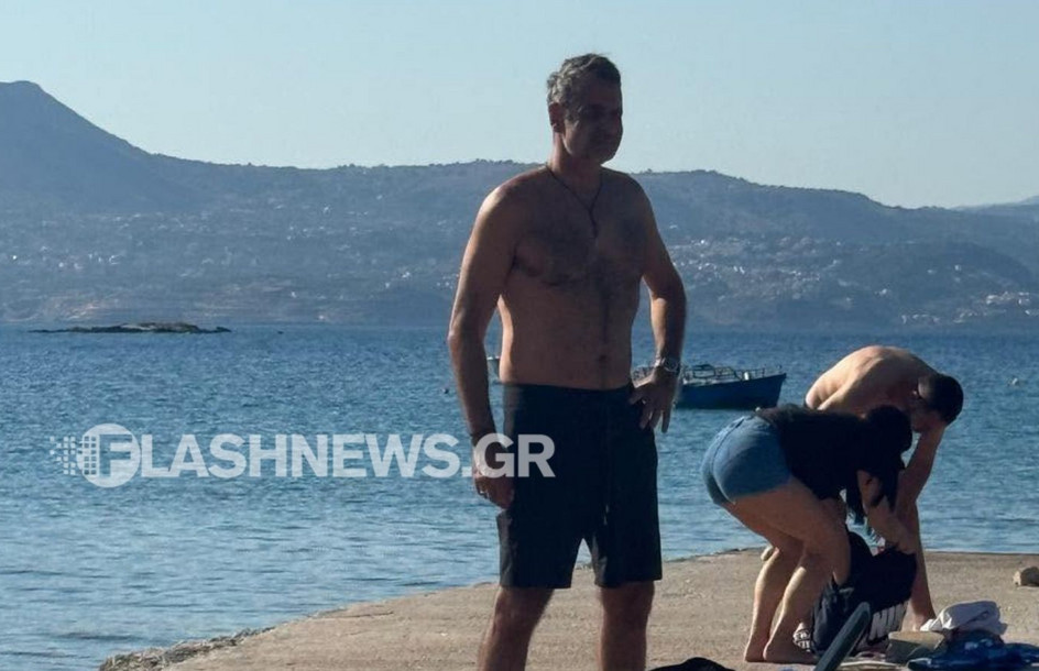 Κυριάκος Μητσοτάκης απολαμβάνει τις καλοκαιρινές του διακοπές στο Μαράθι Χανίων
