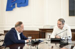 Κυριάκος Μητσοτάκης και ο δήμαρχος Θεσσαλονίκης, Στέλιος Αγγελούδης, συναντήθηκαν στο Μαξίμου