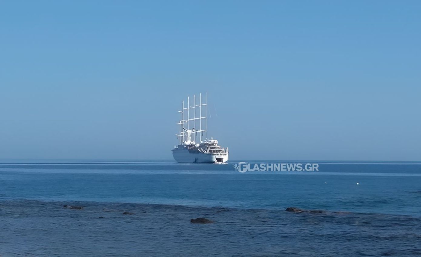 Το μεγαλύτερο ιστιοφόρο κρουαζιερόπλοιο του κόσμου στα Χανιά – φωτογραφίες