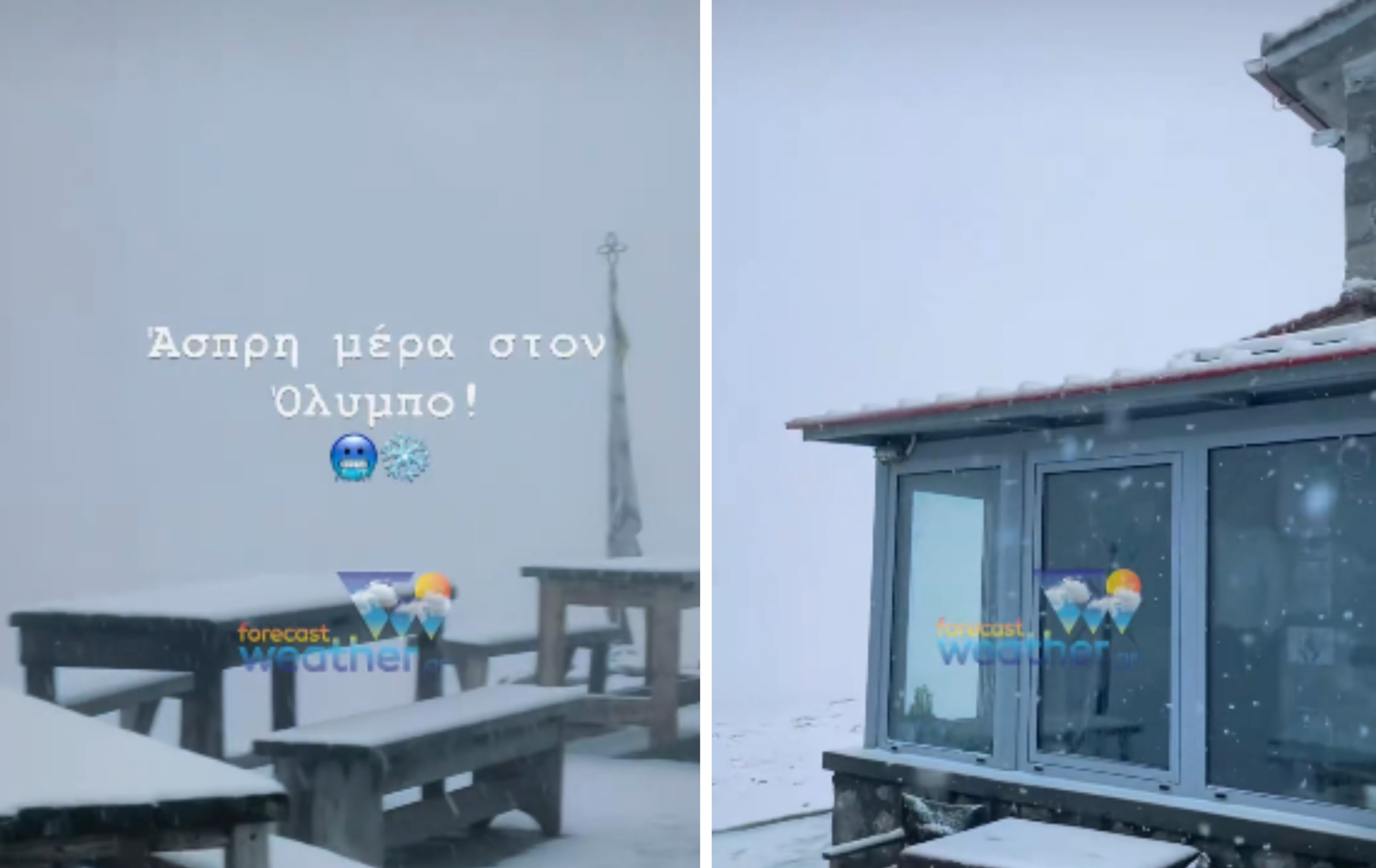 Όλυμπος και όρος Βόρας: Τα πρώτα χιόνια έφεραν μαγικές εικόνες – Δείτε βίντεο