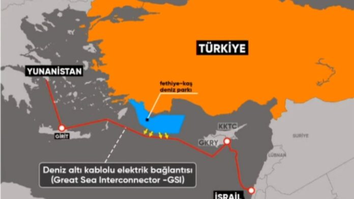 Καλώδιο Ελλάδας – Κύπρου: Τουρκικά ΜΜΕ λένε ότι περνά από την τουρκική υφαλοκρηπίδα και ζητούν η Γαλλία να ενημερώσει γραπτώς την Άγκυρα