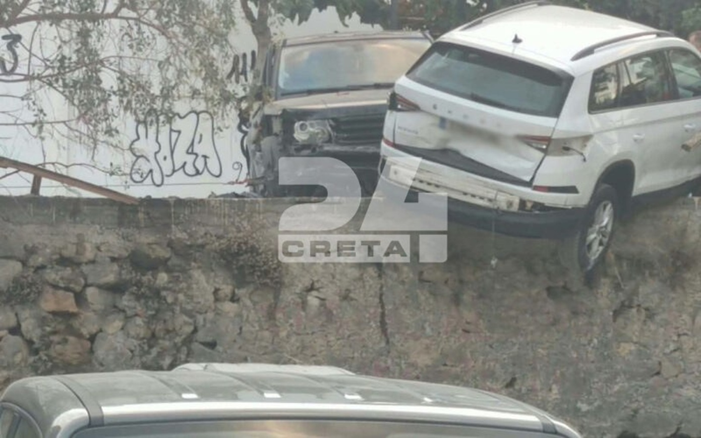 Χανιά: Τζιπ σε ανεξέλεγκτη πορεία προσέκρουσε σε πάνω από 5 οχήματα σε πάρκινγκ