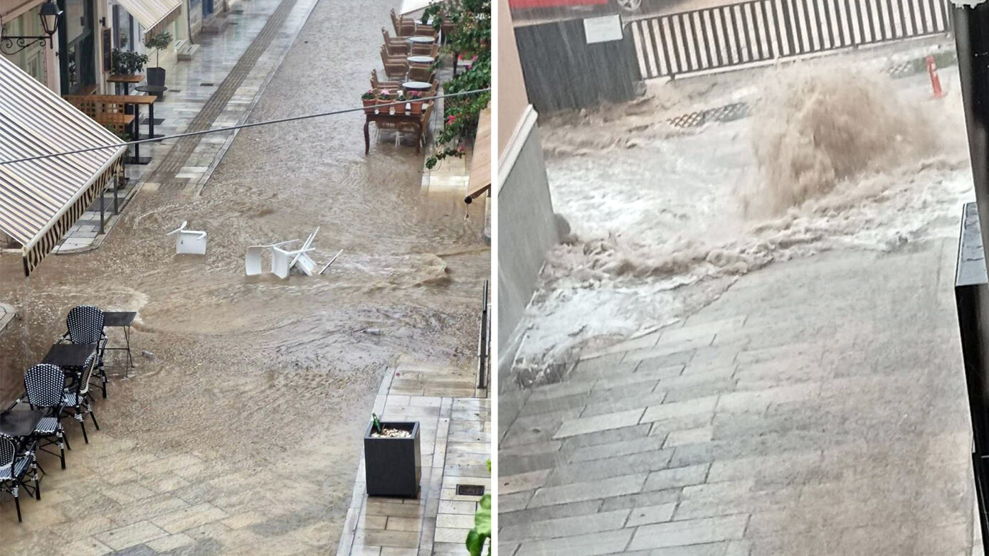 Σύρος: Ισχυρή καταιγίδα προκάλεσε προβλήματα – Ρεκόρ βροχόπτωσης στην Ερμούπολη