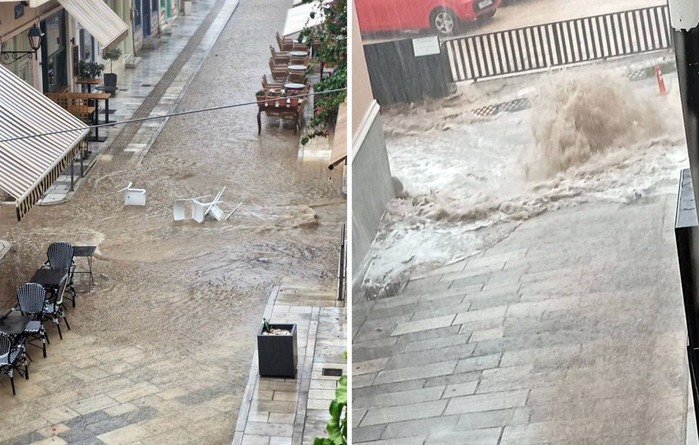 Σύρος: Ισχυρή καταιγίδα προκάλεσε προβλήματα – Ρεκόρ βροχόπτωσης στην Ερμούπολη