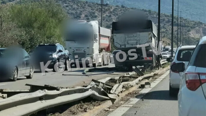 Ασπρόπυργος: Φορτηγό πέρασε στο αντίθετο ρεύμα της λεωφόρου Αθηνών και χτύπησε στις μπάρες – Μεγάλη δυσχέρεια προς Κόρινθο