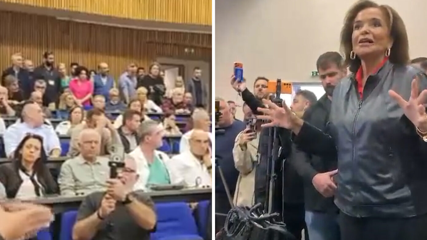 Κρήτη: Η Ντόρα Μπακογιάννη σε γυναίκα από το ακροατήριο: «Κλείστο το στόμα σου, πουλάκι μου, κλείστο»