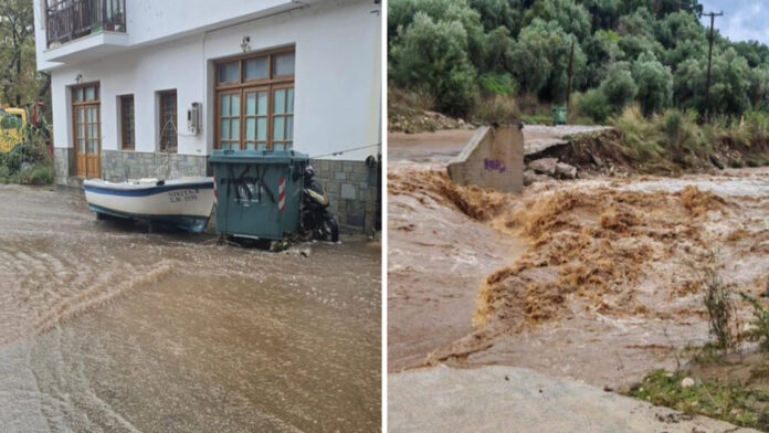 Κακοκαιρία σε Πήλιο και Σκιάθο: Κατέρρευσαν δρόμοι, πλημμύρισαν σπίτια και οικισμοί κόπηκαν στα δύο