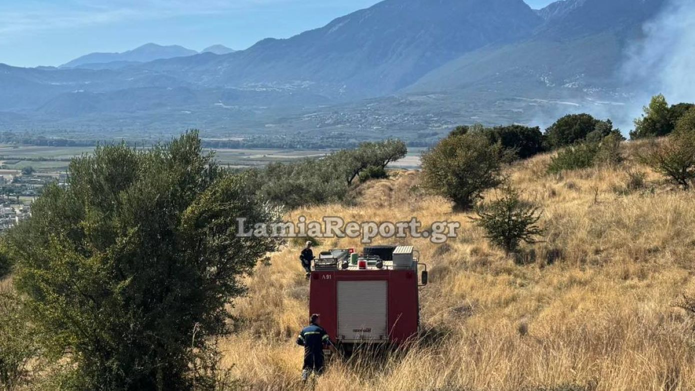 Λαμία: Φωτιά πάνω από το Κέντρο Εκπαίδευσης Υλικού Πολέμου – Απογειώθηκαν αεροσκάφη