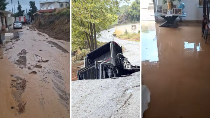Κρήτη: Η κακοκαιρία προκαλεί πλημμύρες, κατολισθήσεις, κλειστούς δρόμους και σχολεία – Μπαράζ μηνυμάτων 112