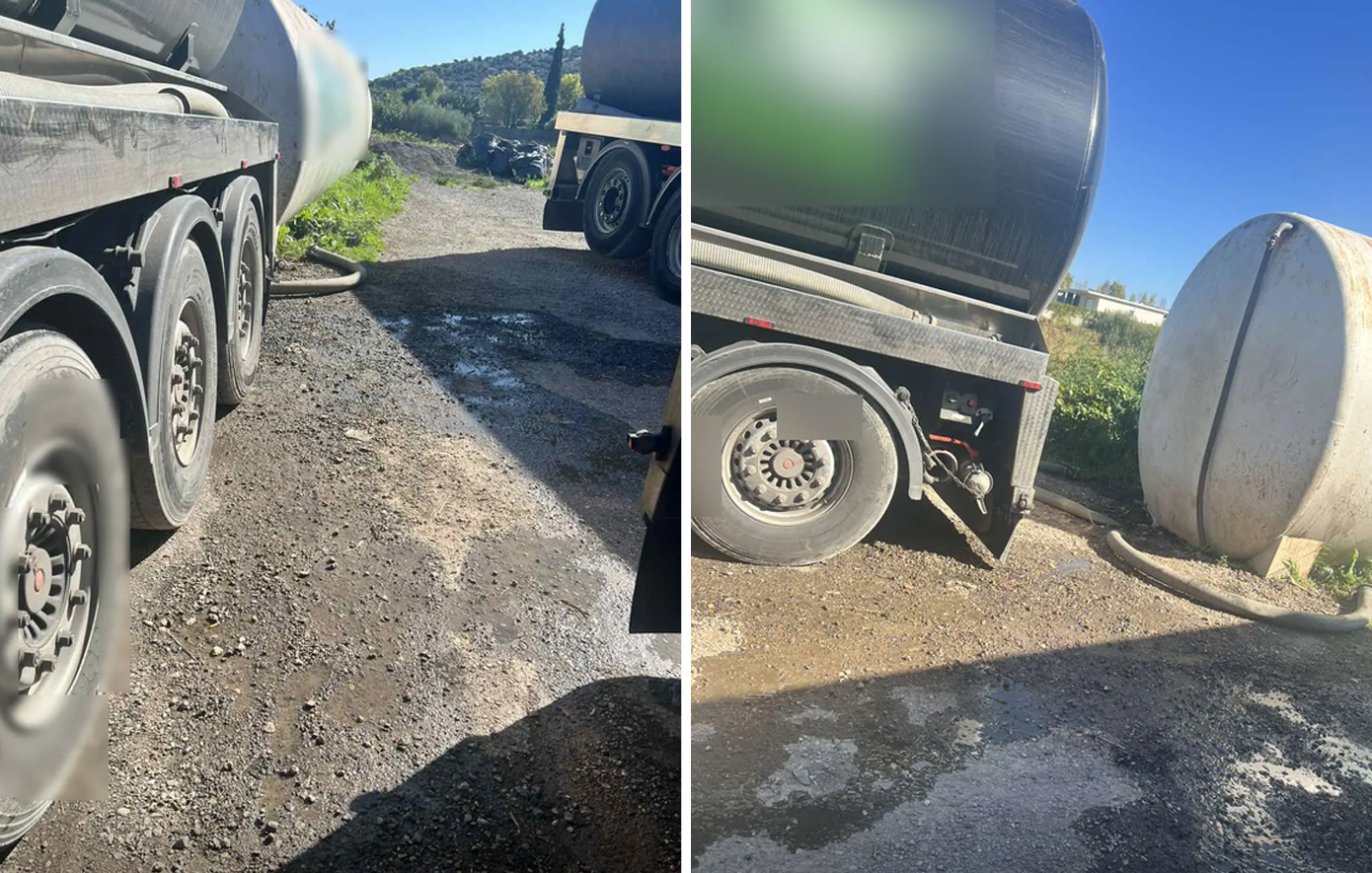 Σπάτα: Συνελήφθη οδηγός βυτιοφόρου ενώ άδειαζε λύματα σε οικόπεδο